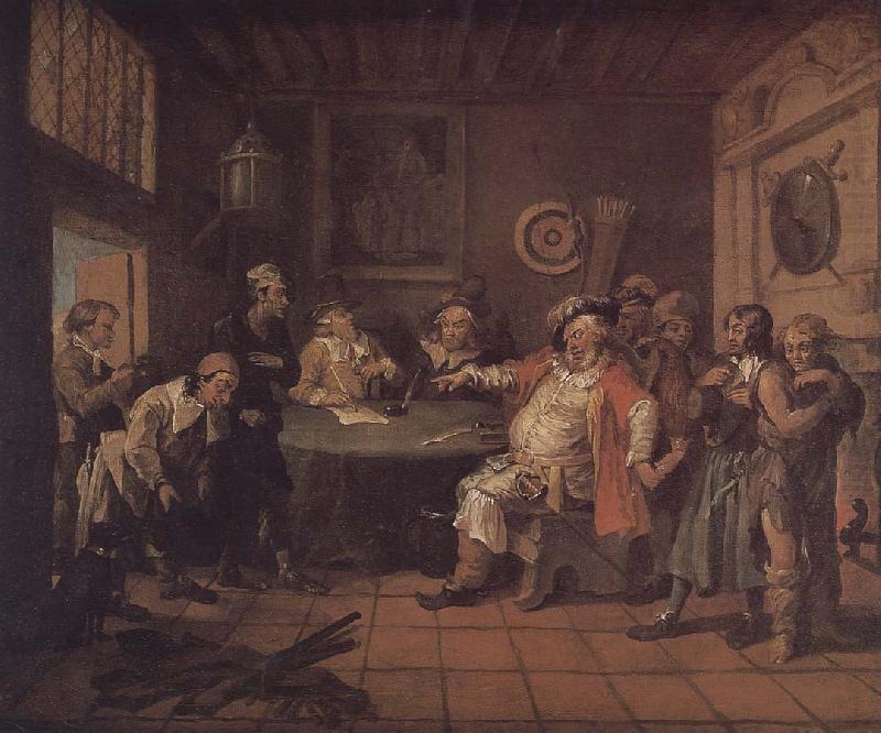 William Hogarth Evaluation of new recruits china oil painting image
